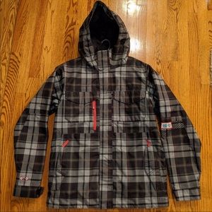 Burton plaid print parka Snowboard/ski jacket